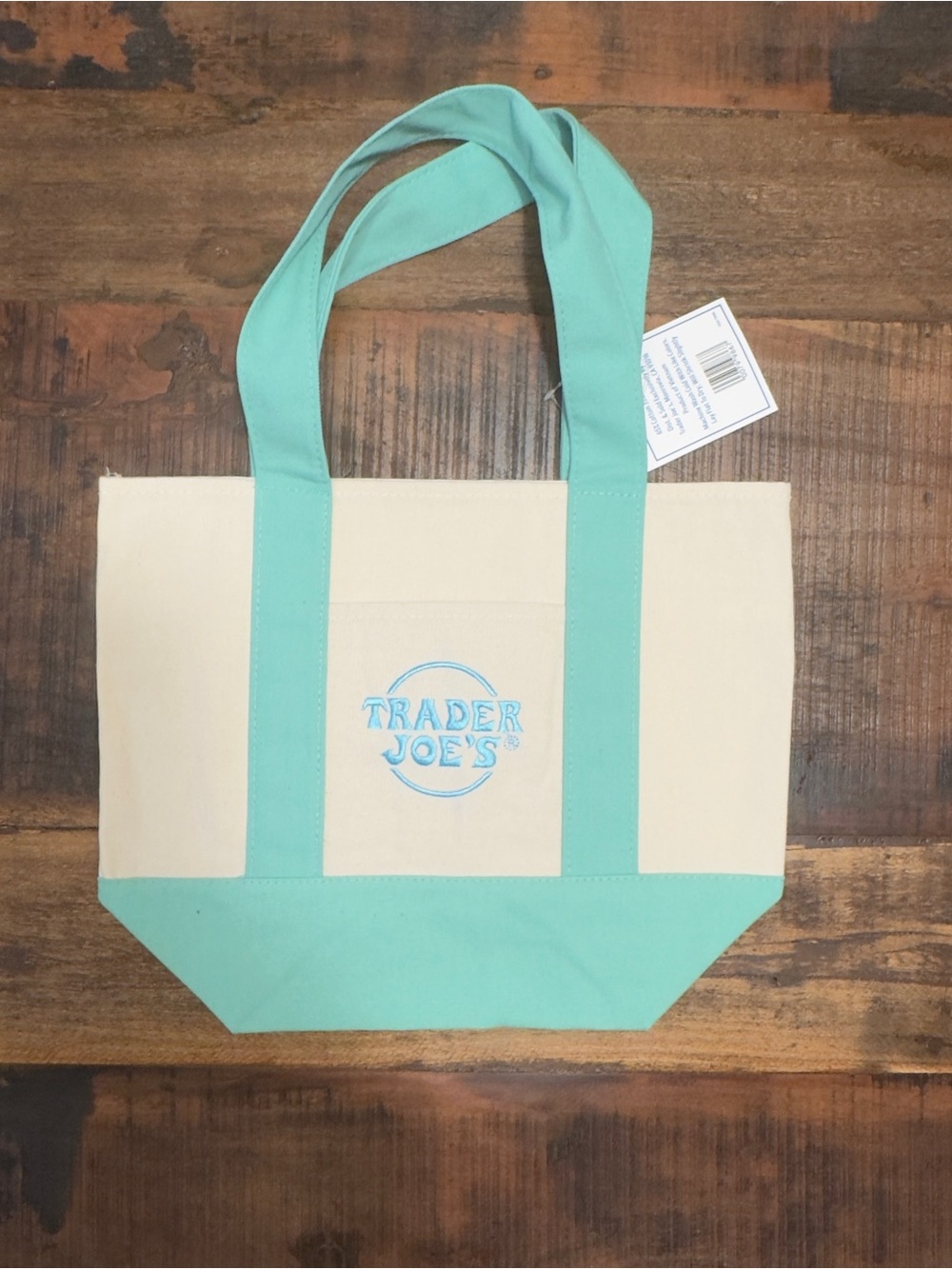 Trader Joe’s Mini Pastel Canvas Tote Bags - Pink, Lavender, Blue, Mint - Picture 3 of 9